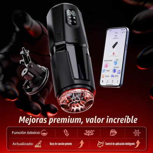 Miniatura 2 de EINSEO Juguetes sexuales masculinos para hombres – AI Sync Masturbador masculino Stroker con 7 modos giratorios de empuje y 7 modos de lamer
