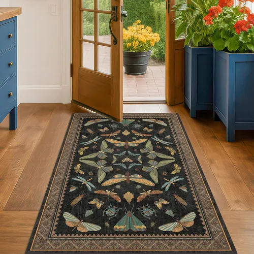 Miniatura 74 de Hazo Haus Alfombra de Baño Bohemia Lavable 2x3, Alfombras Pequeñas para Cocina, Tocador, Puerta Principal Entrada Interior, Antideslizante Pelo Bajo