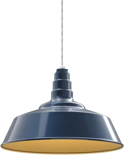 Miniatura 36 de Steel Lighting Co. Manhattan Warehouse Light Lámpara colgante montada en el techo Cúpula de 20 pulgadas Montaje al ras Luz de granero