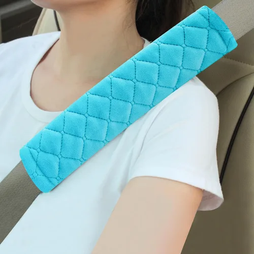 Miniatura 15 de Amooca Fundas Suaves para Cinturón de Seguridad del Automóvil Almohadillas de Hombro para Cinturón de Seguridad 2 PCS Ajuste Universal para Todos A