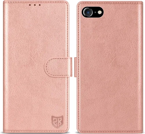Miniatura 24 de ZZXX Funda tipo cartera para iPhone 7 Plus/iPhone 8 Plus con bloqueo RFID, ranura para tarjetas, función atril, cierre magnético, funda protectora