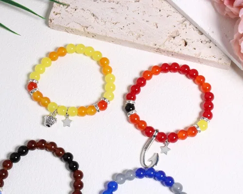 Miniatura 3 de QqzsJewls Pulseras inspiradas en FNAF, regalos de disfraz para fanáticos del juego Fnaf, pulseras de piedra con cuentas para niños y niñas, regalos