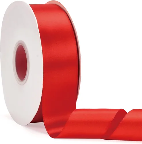 Miniatura 83 de Cinta de satén de doble cara verde manzana de 1-1/2 pulgadas x 50 yardas, cinta de color sólido de alta densidad, ideal para manualidades, envoltura