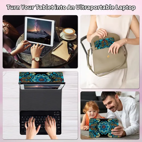 Miniatura 7 de Para Samsung Galaxy Tab S6 Lite Funda 2022/2020 Teclado Inalámbrico Desmontable Y Cubierta De Soporte De Cuero PU Funda Protectora Para Samsung