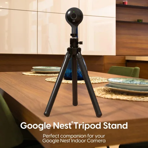 Miniatura 2 de TalkWorks 14036 - Soporte de trípode con patas flexibles para posición, compatible con cámara Nest, trípode de viaje multiusos con cabezal giratorio