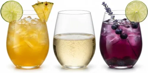 Paquete de 36 copas de vino de plástico desechables sin tallo de 10 onzas, copas de vino transparentes reutilizables, inastillables, sin BPA,