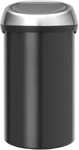 Miniatura 9 de Brabantia Bote de basura grande de 16 galones (beige suave) tapa extraíble, cubo de basura abierto suave al tacto
