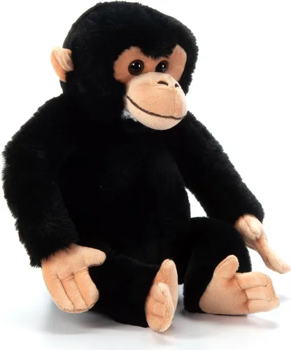 Miniatura 2 de The Petting Zoo Peluche de chimpancé, regalos para niños, animales salvajes del zoológico Onez, juguete de peluche de chimpancé de 12 pulgadas
