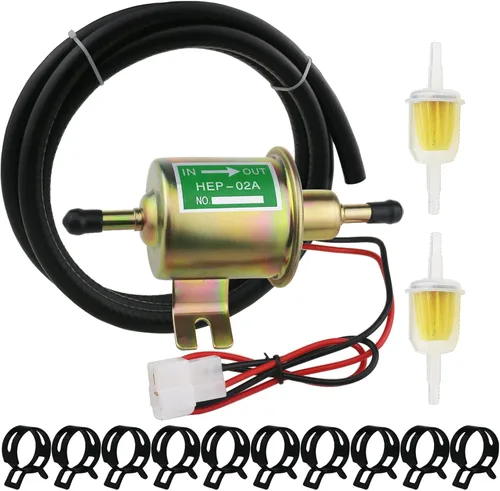 Miniatura 8 de Bomba de combustible eléctrica universal 5-9 PSI 30GPH 12V DC E8012S Bomba de combustible de gasolina y diésel para motor de carburador E8012S