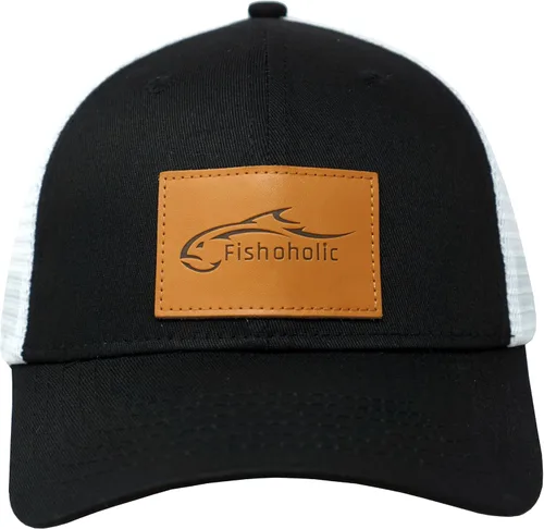 Fishoholic Gorra de pesca de béisbol Snapback - Malla de camionero de pesca regalo para papá padre