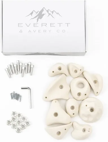 Miniatura 2 de Everett & Avery Co. Presas de Escalada en Roca Premium - Pared de Escalada en Roca para Niños en Interiores - Presas de Escalada en Roca para Niños