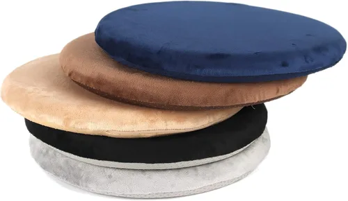 Miniatura 4 de Sigmat Cojín redondo de 13 pulgadas, cojín de espuma viscoelástica para silla pequeña, color negro