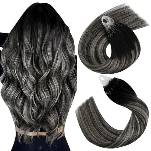 Miniatura 16 de Easyouth Extensiones de cabello humano con alambre, color marrón oscuro, extensiones de cabello humano Remy, extensión de línea de pescado
