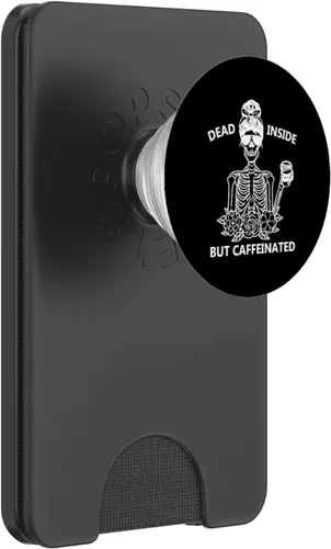Miniatura 7 de Dead Inside But Cafeinated Skeleton Coffee Energy Drink PopSockets intercambiables PopGrip