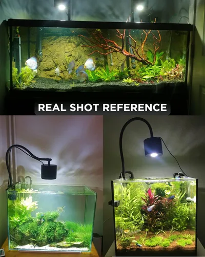 Miniatura 8 de Lominie - Luz LED para acuario de espectro completo, luz de tanque de peces de agua dulce y agua salada para coral, arrecife, tanque de nano acuario