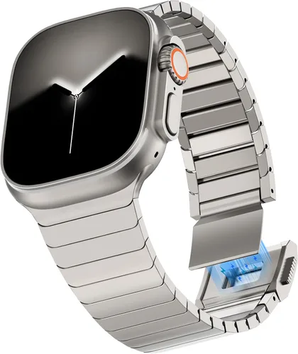 Miniatura 31 de KADES Correa de acero inoxidable compatible con Apple Watch Band Ultra 3/2/1 de 1.73 pulgadas Series 11/10 de 1.81 pulgadas/1.65 pulgadas, Series
