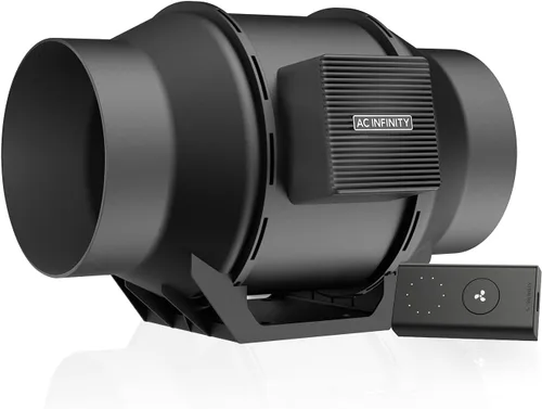 Miniatura 8 de AC Infinity CLOUDLINE H4, ventilador silencioso de conducto en línea de 4 pulgadas con controlador de velocidad, ventilador de ventilación a prueba