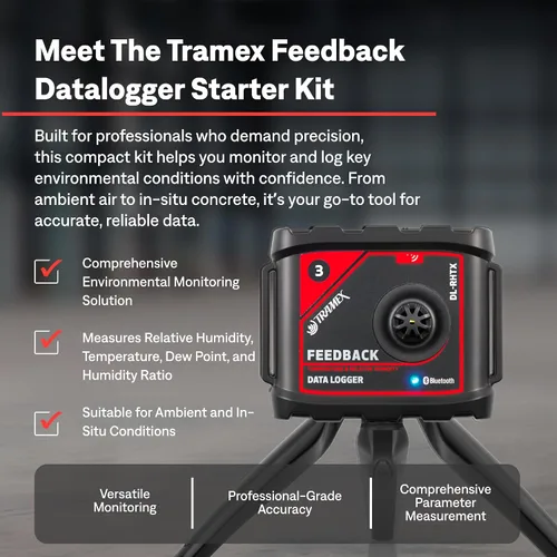 Miniatura 2 de Tramex Feedback Datalogger Starter Kit FBSK5.1 Feedback Datalogger DL-RHTX y Sonda RH con estuche Medida y registro de condiciones ambientales e