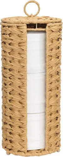 GRANNY SAYS Soporte de almacenamiento de papel higiénico, soporte portarrollos de papel higiénico con almacenamiento, portarrollos de papel Natural