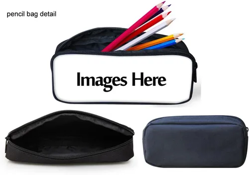 Miniatura 94 de HUGS IDEA Juego de 3 bolsas escolares con aislamiento térmico para el almuerzo, estuche para lápices