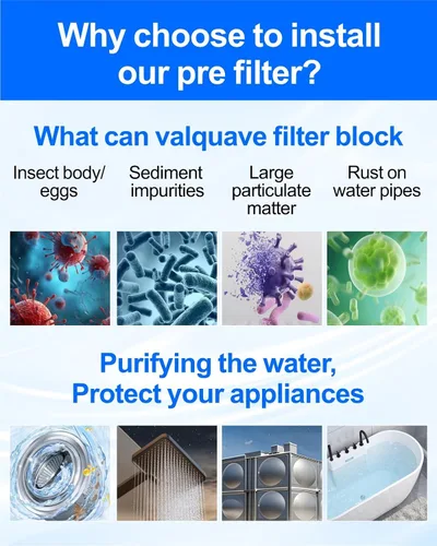 Miniatura 7 de Filtro de agua para toda la casa, sistema de prefiltro de sedimentos giratorios de 40 micrones, MNPT de 3/4", latón resistente sin BPA