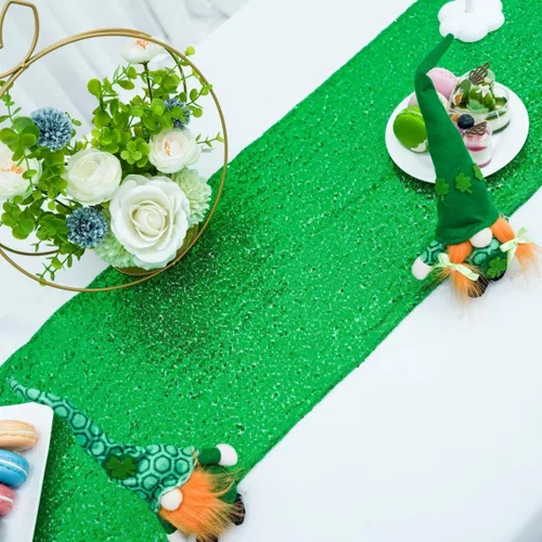 Miniatura 11 de Poise3EHome Camino de mesa de lentejuelas doradas, manteles de mesa brillantes para baby shower, fiesta, boda, decoración de mesa de pastel
