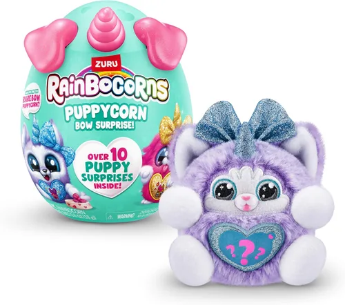 Miniatura 12 de Zuru Rainbocorns Puppycorn Surprise Series 1 Penny la pug, perro de peluche, coleccionable, huevo sorpresa, paquete de calcomanías, mezcla Slime