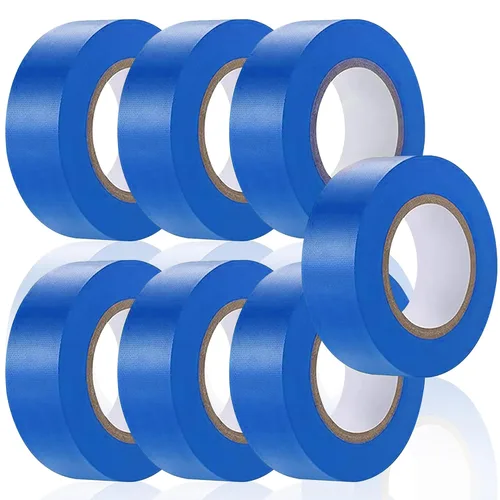Cinta de señalización fluorescente azul, paquete de 7 cintas no adhesivas de color brillante, cinta de marcado para marcado de árboles, estudio de
