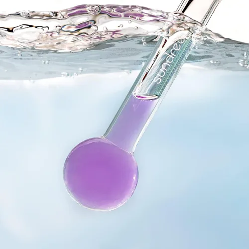 Miniatura 3 de sundree Globo facial de enfriamiento Globo de hielo de masaje facial seguro para congelador, vidrio soplado a mano