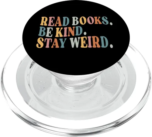 Miniatura 8 de Lee libros Be Kind Stay Weird Funny Book Lover PopSockets intercambiables PopGrip