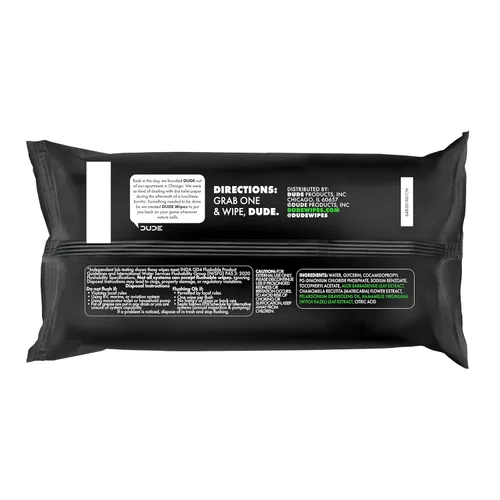 Miniatura 8 de Dude Wipes - Toallitas desechables - Paquete de 6, 288 piezas - Alivio herbal extra grande - Aceites esenciales de hamamelis y geranio - Seguro