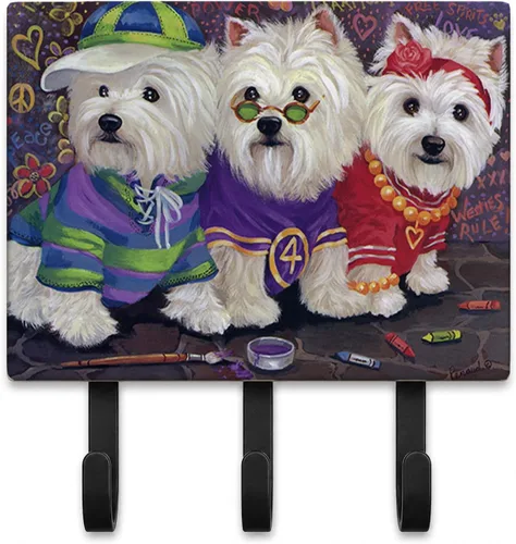 Miniatura 35 de Caroline's Treasures Bichon Frise Sisters - Ganchos para correa o llavero, multicolor