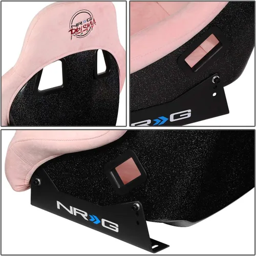 Miniatura 7 de NRG Innovations NRG-FRP-303PK-PRISMA Asiento universal de carreras tipo bucket con respaldo fijo para arneses de 5 puntos, tamaño M