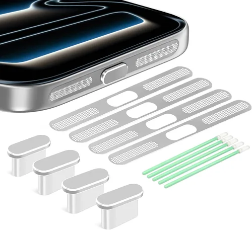 Miniatura 9 de Tapón Antipolvo USB C, Funda de Puerto USB C Tipo C para Enchufe de Puerto de Carga, Funda Antipolvo para Altavoces, Accesorios para iPhone 17 Pro