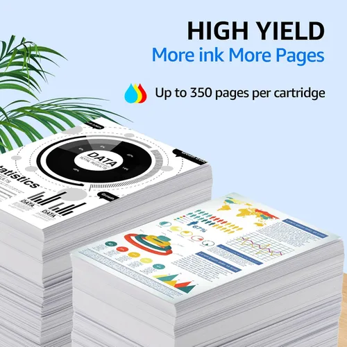 Miniatura 3 de SuperInk Cartucho de tinta remanufacturado de alto rendimiento compatible con HP 65 65XL N9K03AN Reemplazo para impresora Envy 5055 5052 5058