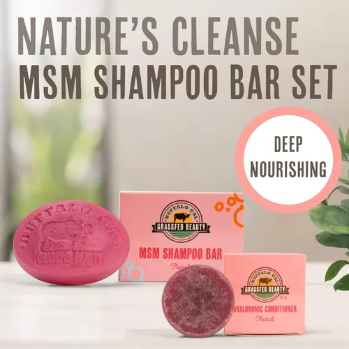 Miniatura 2 de MSM Barra de champú + barra de acondicionador de cabello hialurónico, champú y acondicionador de barra sólida para el crecimiento del cabello, sin
