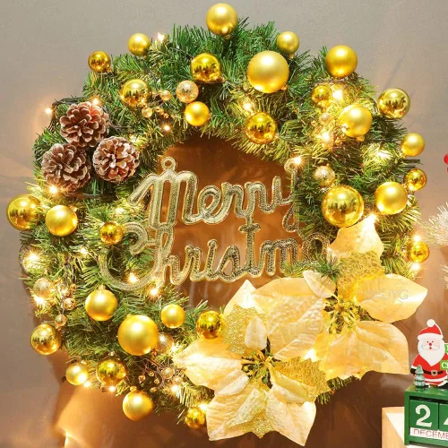 Miniatura 3 de MASHANG Luces de Navidad – Cadena de luces a pilas, 50 luces LED, miniluces, 8 modos, cable verde, mini juego de luces con temporizador para árbol