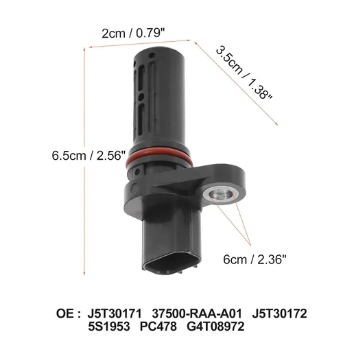 Miniatura 3 de J5T30172 J5T30171 Sensor de posición del cigüeñal del reemplazo del motor del coche Negro para Honda Accord Civic para Acura Sensor Cigüeñal