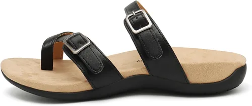 Miniatura 3 de Athlefit Sandalias ortopédicas para mujer con soporte de arco ajustable y cómodas para caminar