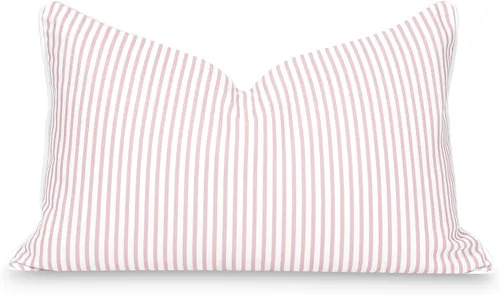 Hofdeco Premium Coastal Patio Funda de Almohada Lumbar Solo para Interiores y Exteriores, 12"x20" Repelente al Agua para Patio Trasero, Sofá, Rayas