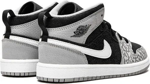 Miniatura 3 de Jordan Preescolar 1 Mid DM6215 016 Estampado de Elefante - Talla 1Y, Crimson BlissRush Naranja