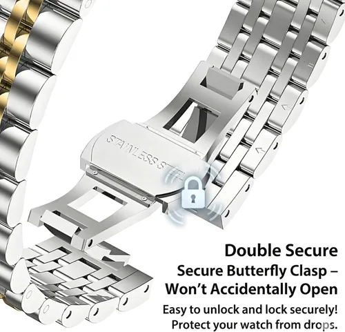 Miniatura 3 de Correa de repuesto para Apple Watch 38 mm, 40 mm, 42 mm, 44 mm, acero inoxidable, metal, Iwatch y iPhone, para Apple Watch Series 6/5/4/3/2/1/SE., 7