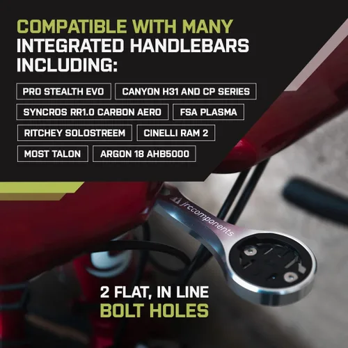 Miniatura 2 de JRC Components Amplitude - Soporte para computadora debajo de la barra compatible con computadoras Garmin Edge Bicicletas de carretera y grava