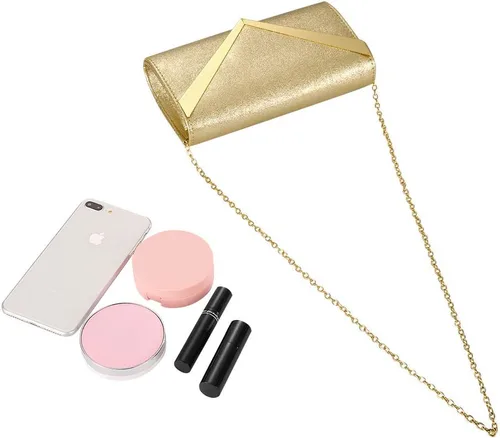 Miniatura 6 de BENCOMOM Bolsos de mano dorados para mujer, de noche, para boda, fiesta, boda, graduación, hombro, bolsa de mano dorada