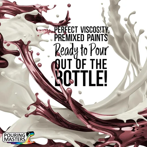 Miniatura 2 de Pouring Masters Vintage Wine Metallic Pearl Listo para Verter Pintura Acrílica para Verter - Pintura Acrílica Fluida Premezclada Premium de 32 Onzas