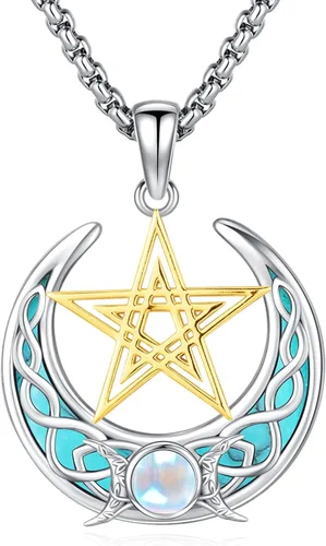Miniatura 8 de Joyería Mágica para Mujeres y Hombres Nudo de Bruja Plata 925 Original Collar de Nudo de Bruja Tetragrammaton Hecate Collar Lilith Collar Pentagrama