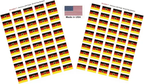 Miniatura 241 de 100 calcomanías de la bandera de Alaska; 1.5" x 1" hechas en Estados Unidos, calcomanías autoadhesivas de la bandera del estado para álbumes