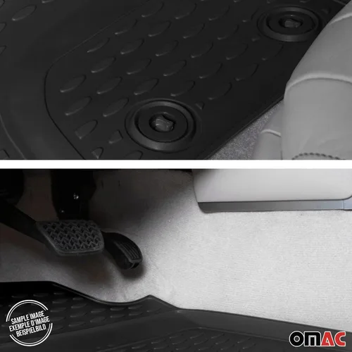 Miniatura 8 de OMAC Alfombrillas de piso para Kia Soul EV 2015-2019, alfombrillas para automóvil para todo clima, 3D, ajuste personalizado, alfombrilla de goma