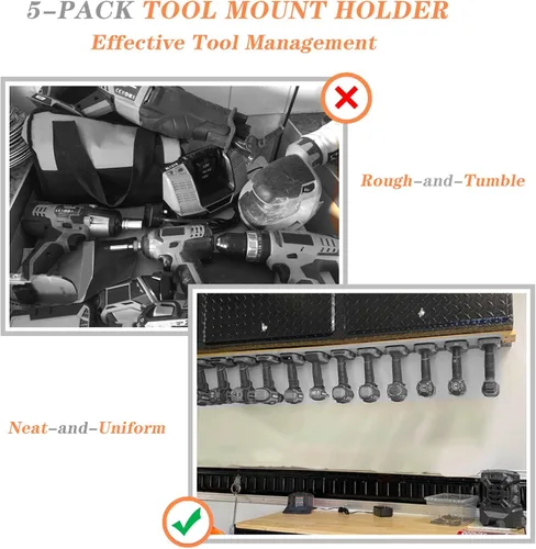 Miniatura 5 de Soporte de montaje para taladro de herramienta compatible con taladros RIDGID de iones de litio de 18 V, herramientas ABS resistentes para colgar