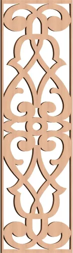 Miniatura 158 de 9 3/8"W x 24 3/8"H x 1/4"T Bellaire Decorativos Paneles de pared de madera calado, abedul
